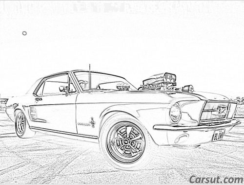 Ford Mustang drawing