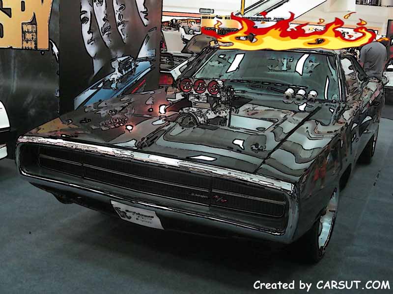 1970 Dodge Charger cartoon