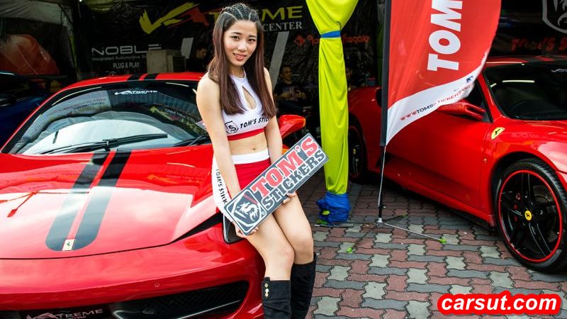 cute asian car show girls